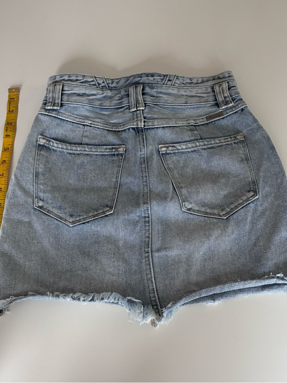KanCan Hallie High-Rise Light Blue Fade Denim Mini Skirt | S - Picture 6 of 13